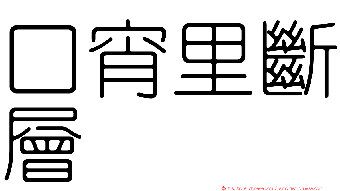 口宵里斷層