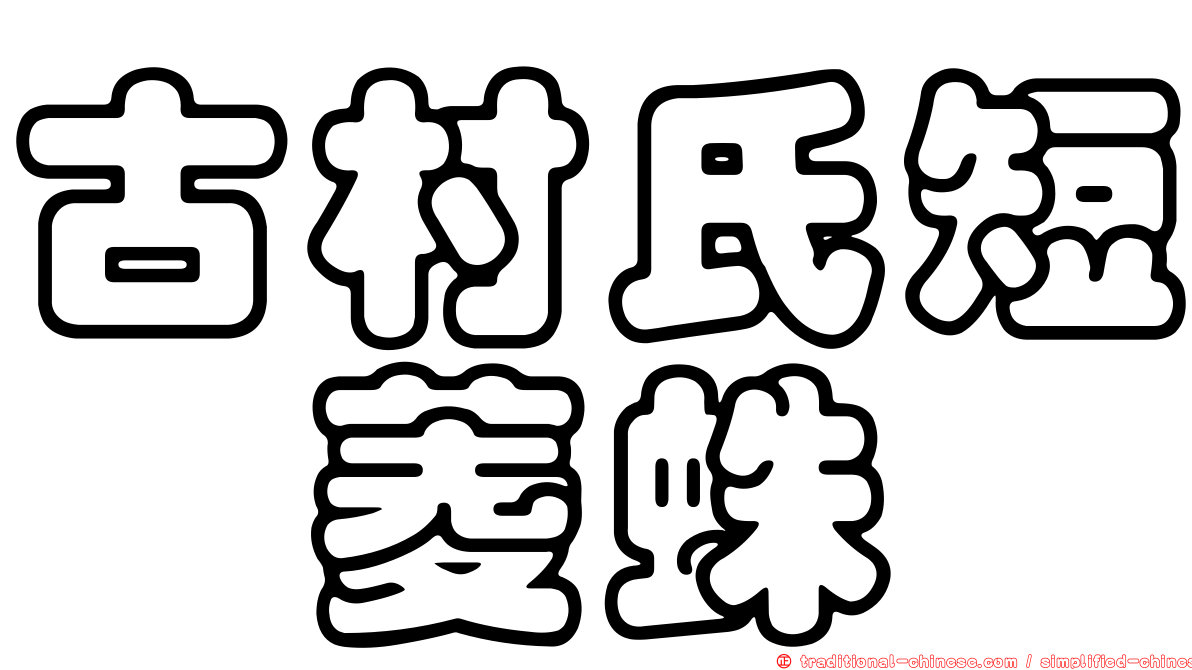 古村氏短跗菱蛛