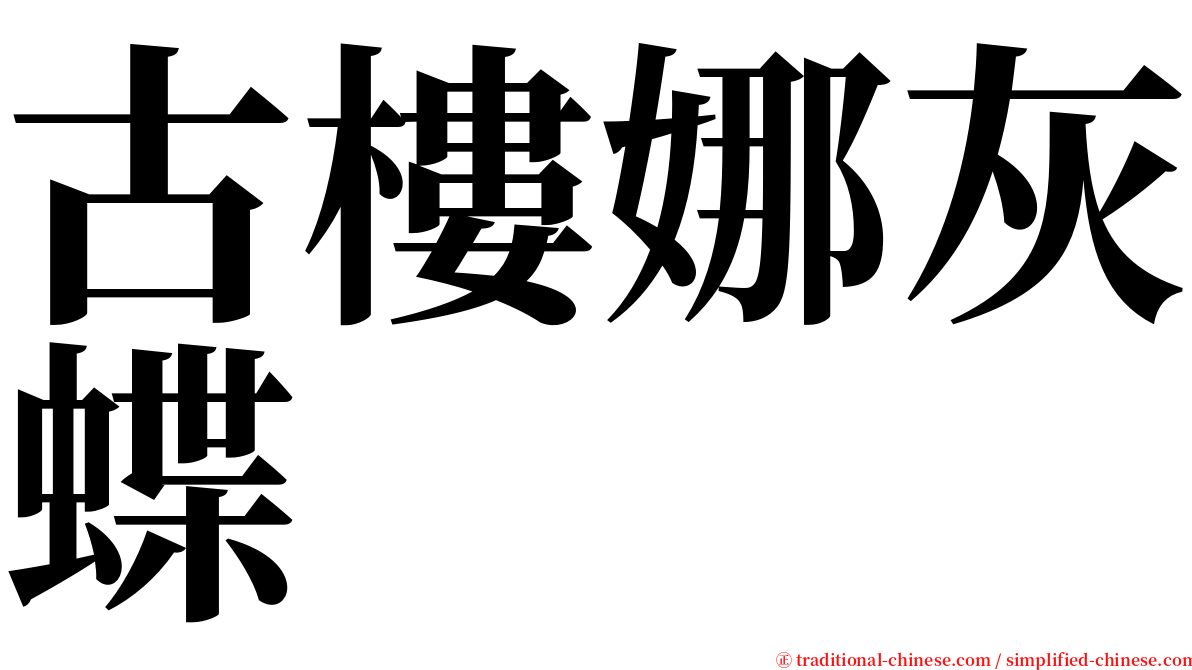 古樓娜灰蝶 serif font