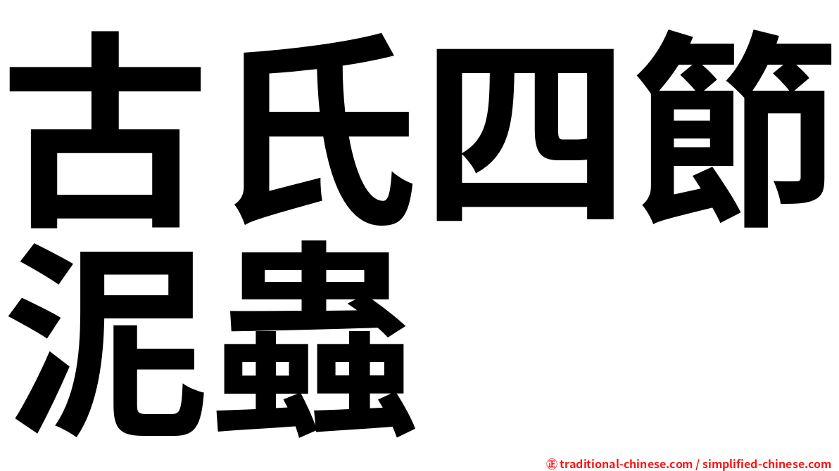 古氏四節泥蟲