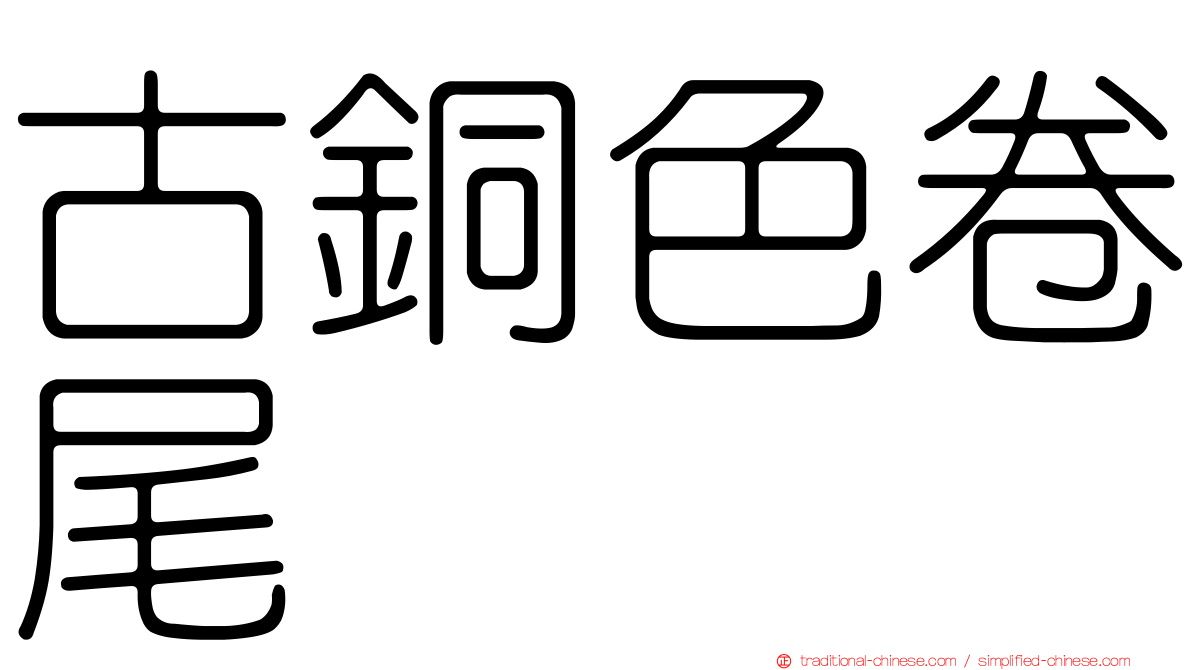 古銅色卷尾