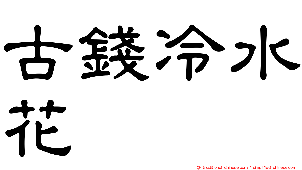 古錢冷水花