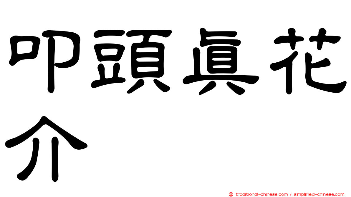 叩頭真花介