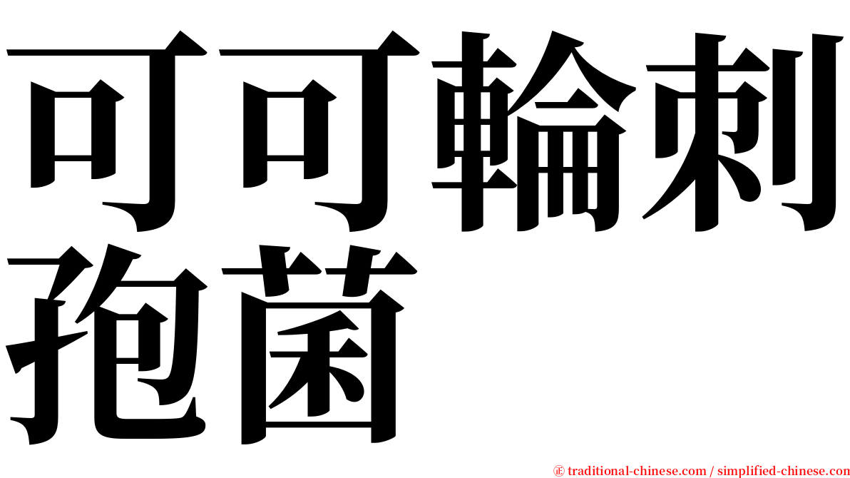 可可輪刺孢菌 serif font