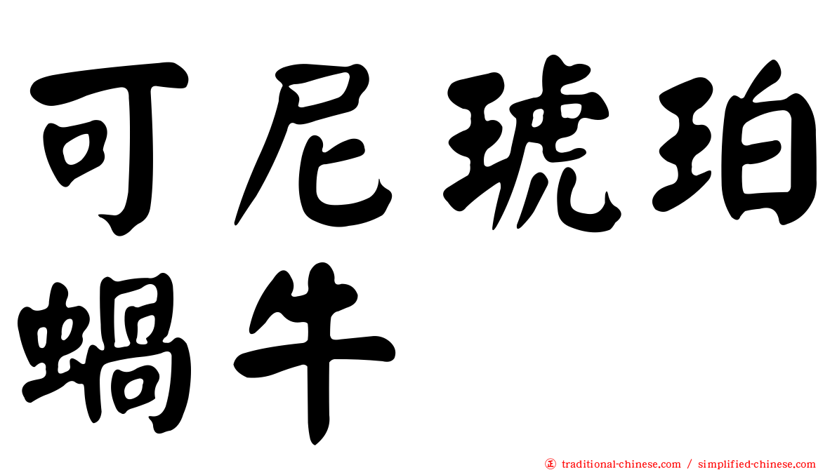 可尼琥珀蝸牛