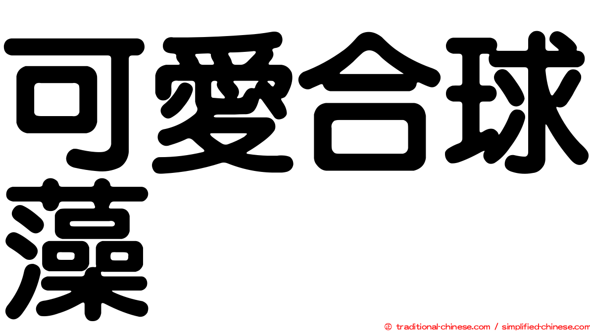 可愛合球藻