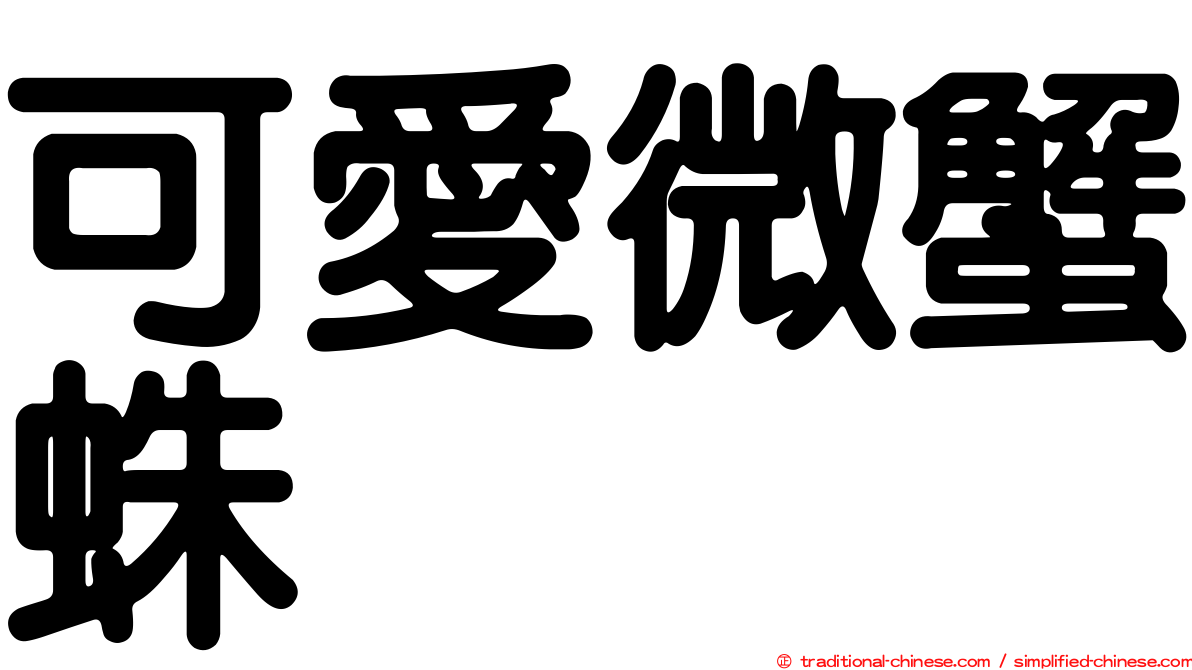可愛微蟹蛛