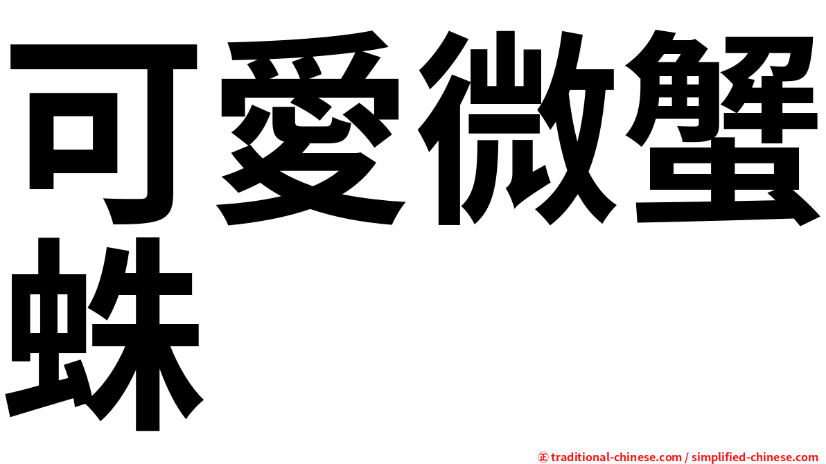 可愛微蟹蛛
