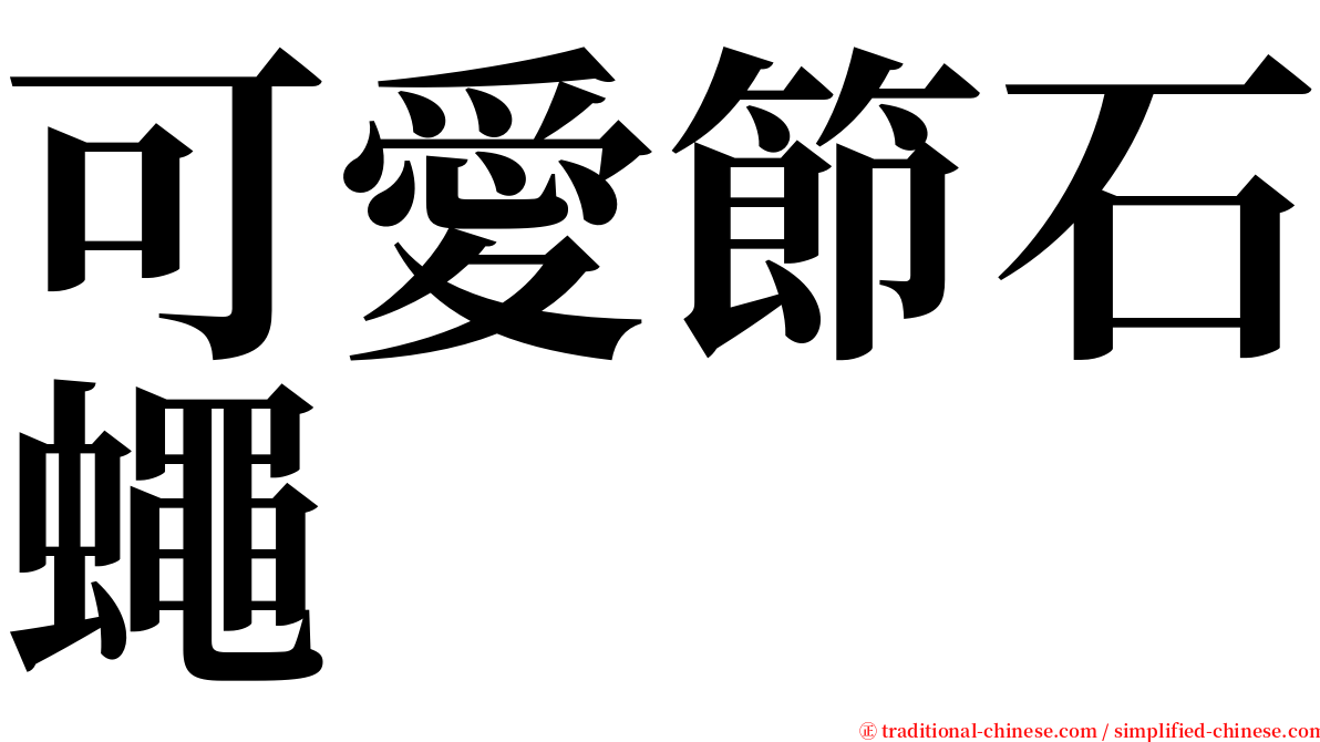 可愛節石蠅 serif font