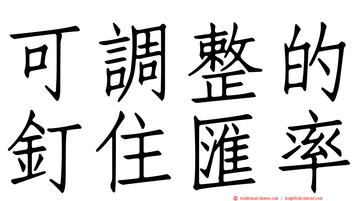 可調整的釘住匯率