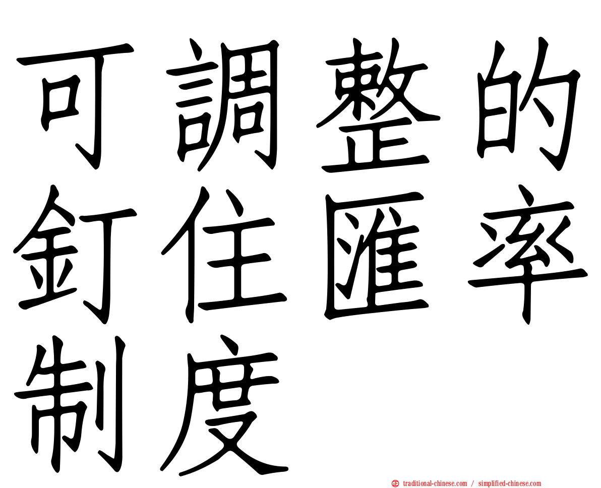 可調整的釘住匯率制度