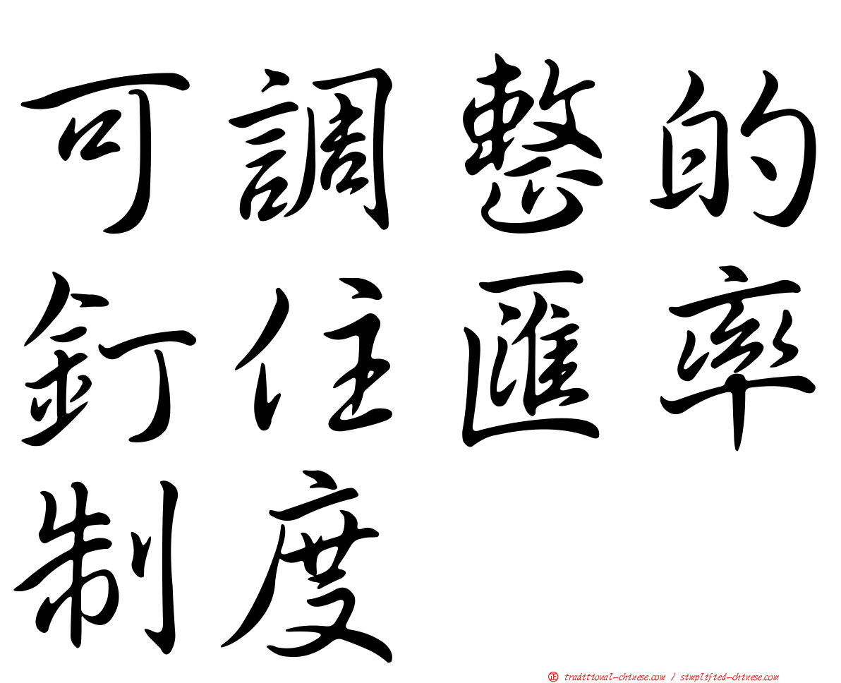 可調整的釘住匯率制度