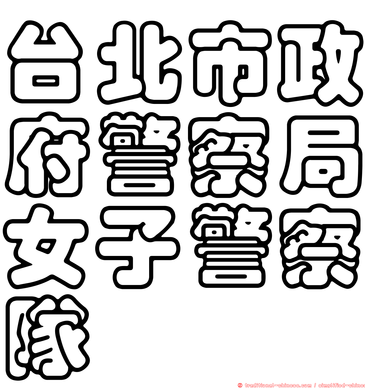 台北市政府警察局女子警察隊