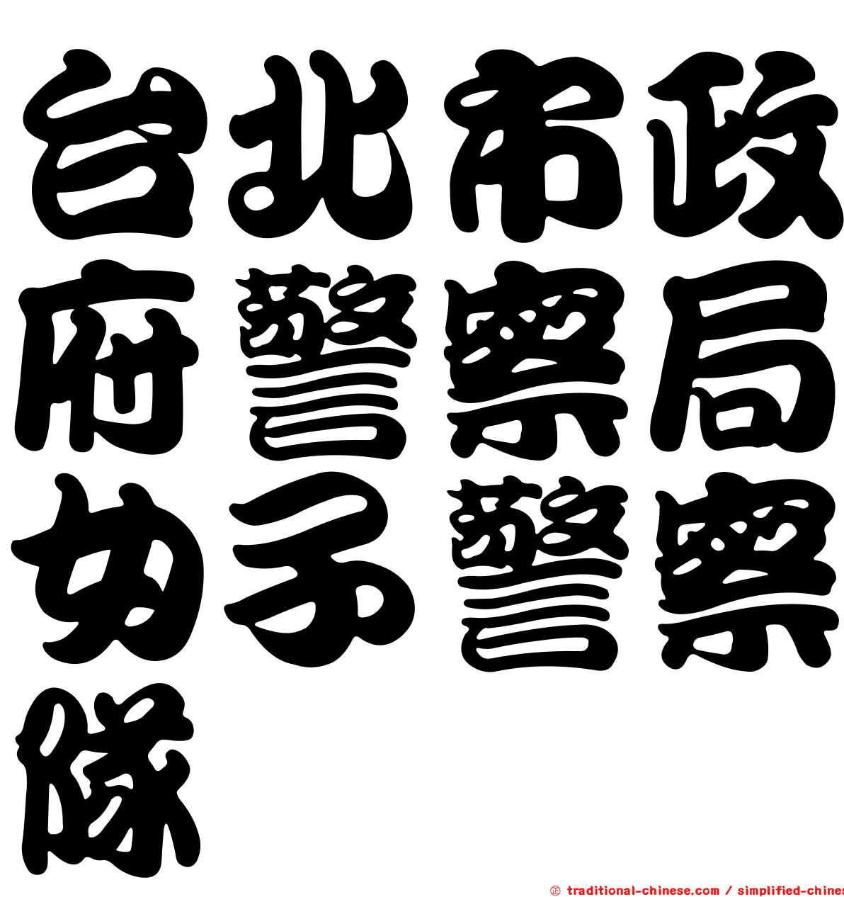 台北市政府警察局女子警察隊