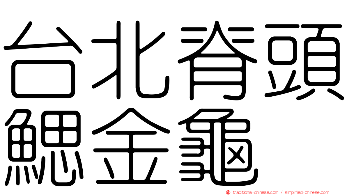 台北脊頭鰓金龜