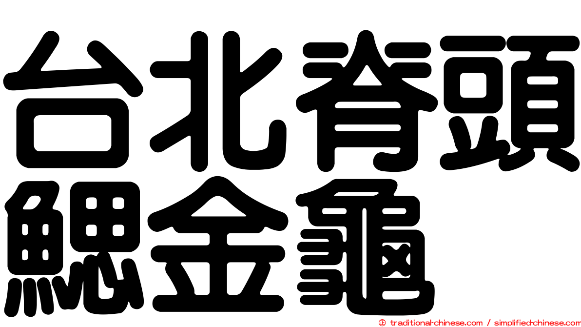 台北脊頭鰓金龜