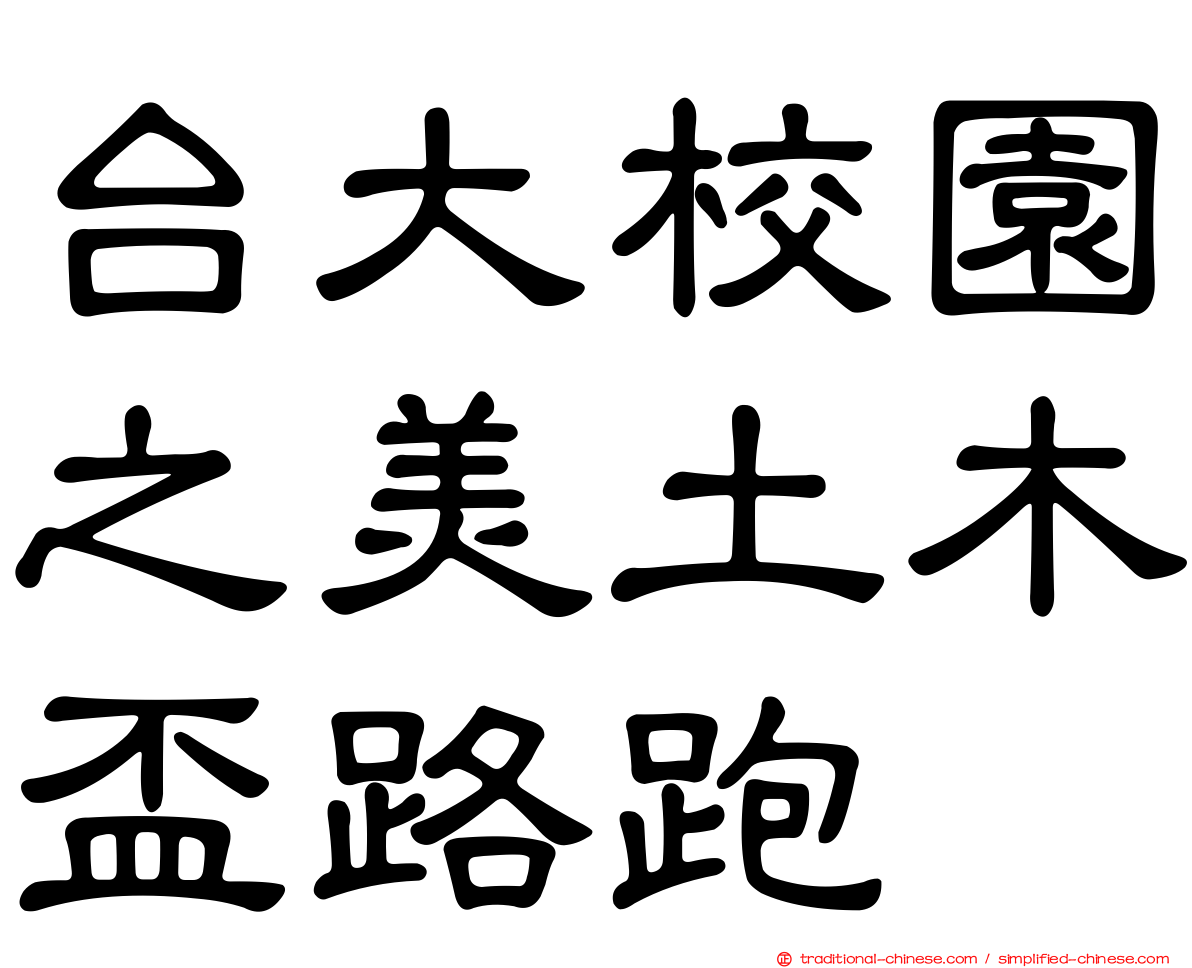 台大校園之美土木盃路跑