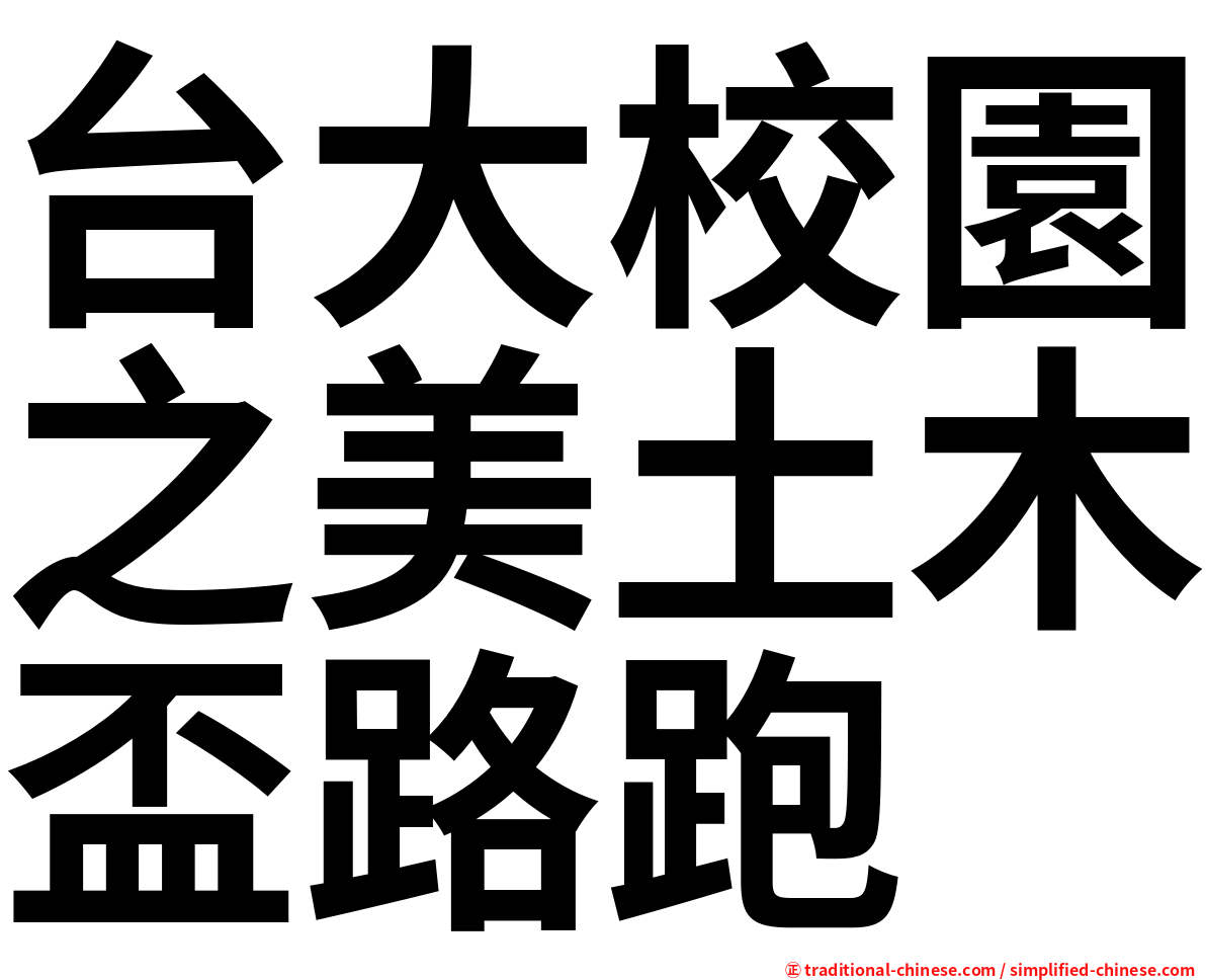 台大校園之美土木盃路跑