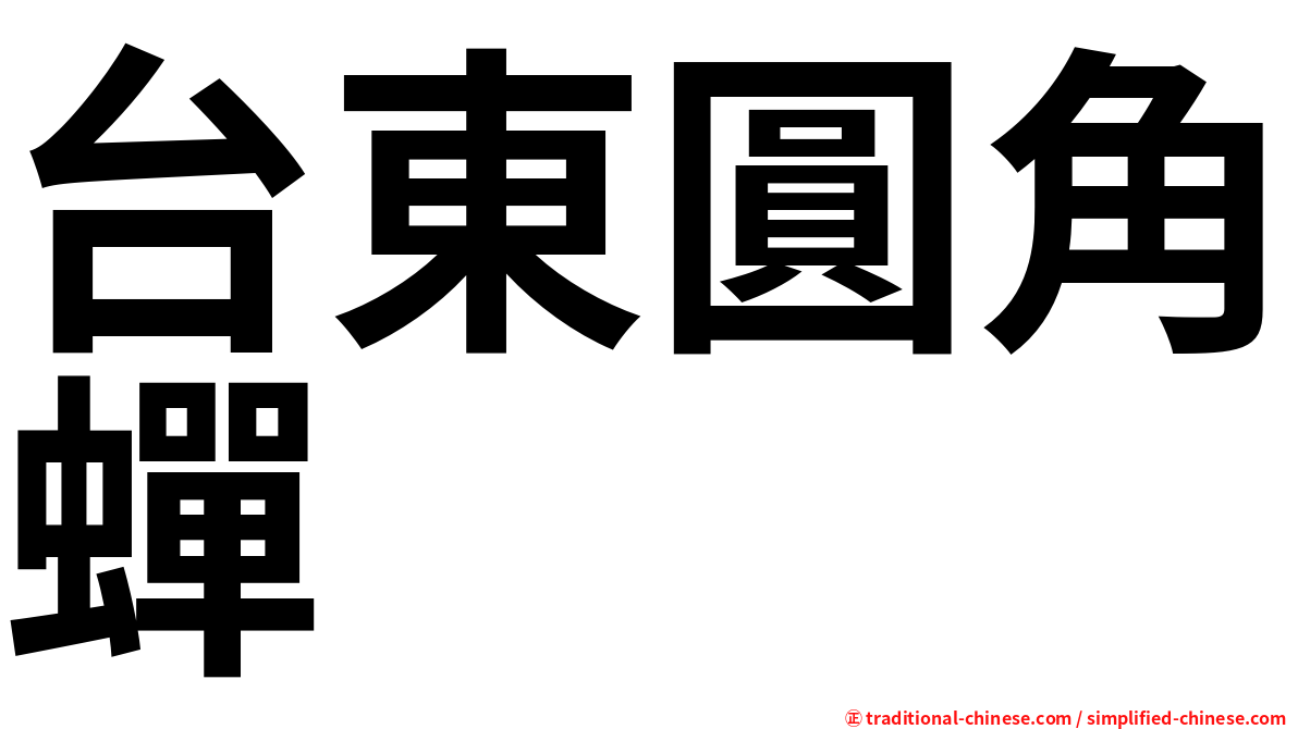 台東圓角蟬