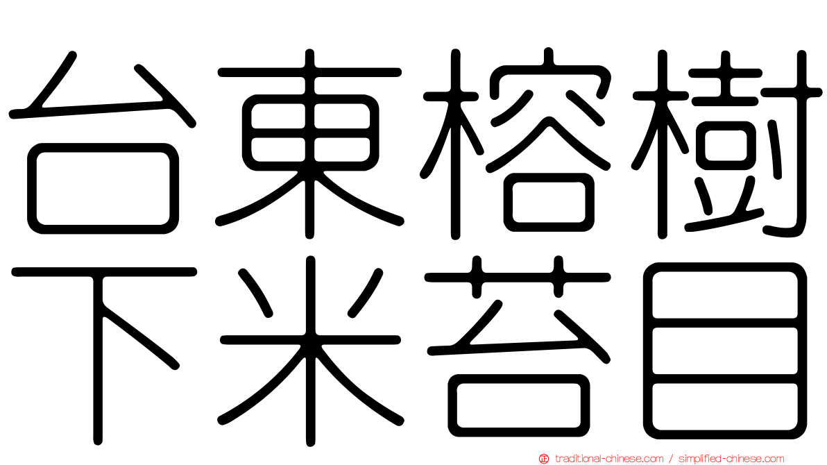 台東榕樹下米苔目