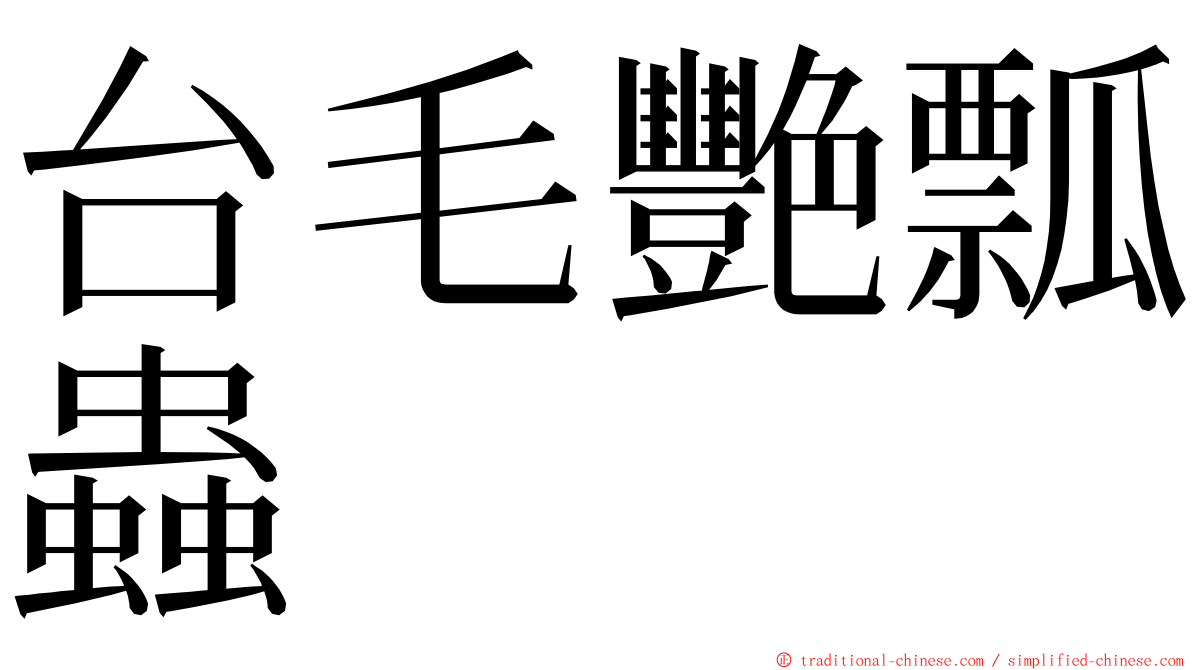 台毛艷瓢蟲 ming font