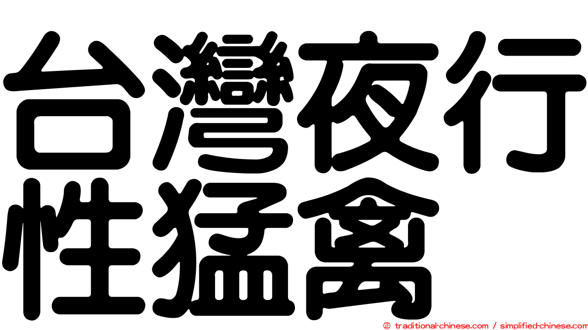 台灣夜行性猛禽