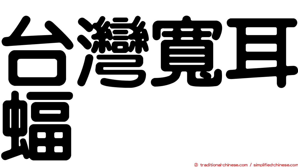 台灣寬耳蝠