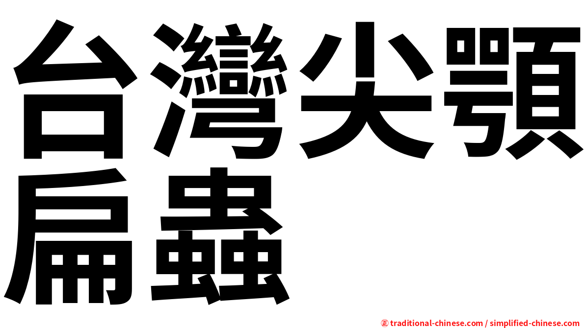 台灣尖顎扁蟲