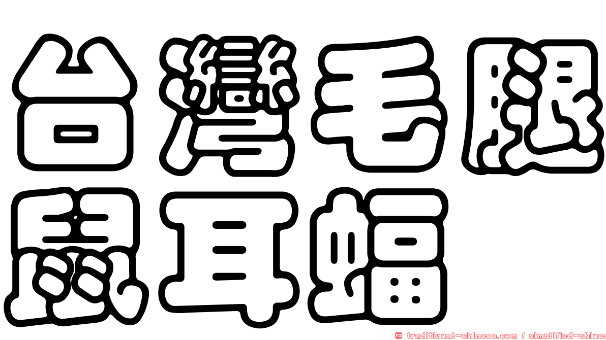 台灣毛腿鼠耳蝠