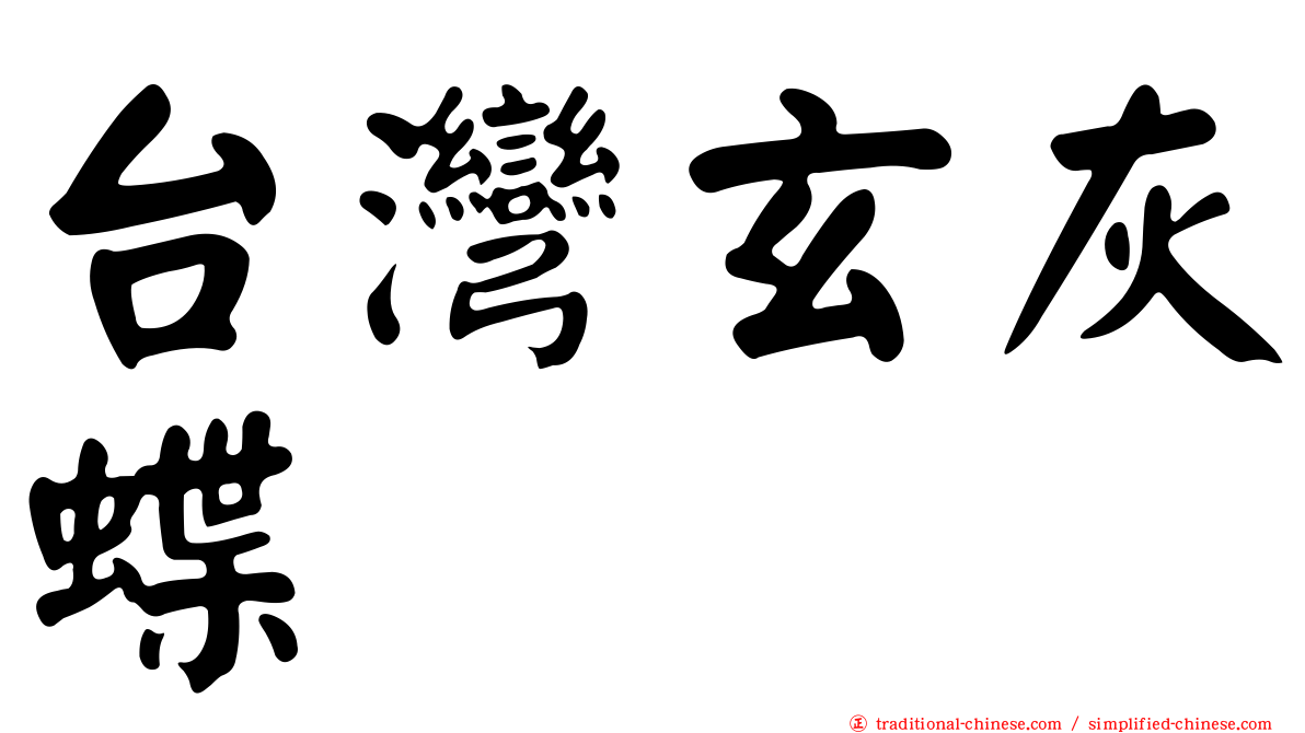 台灣玄灰蝶