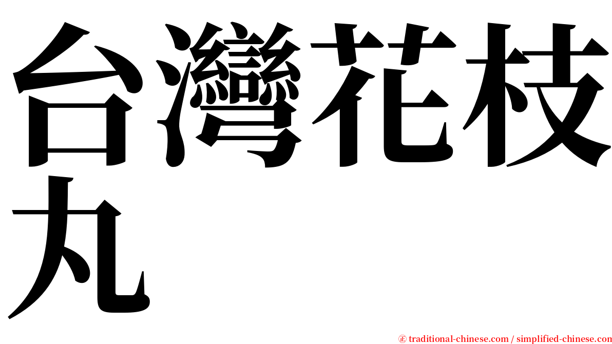 台灣花枝丸 serif font