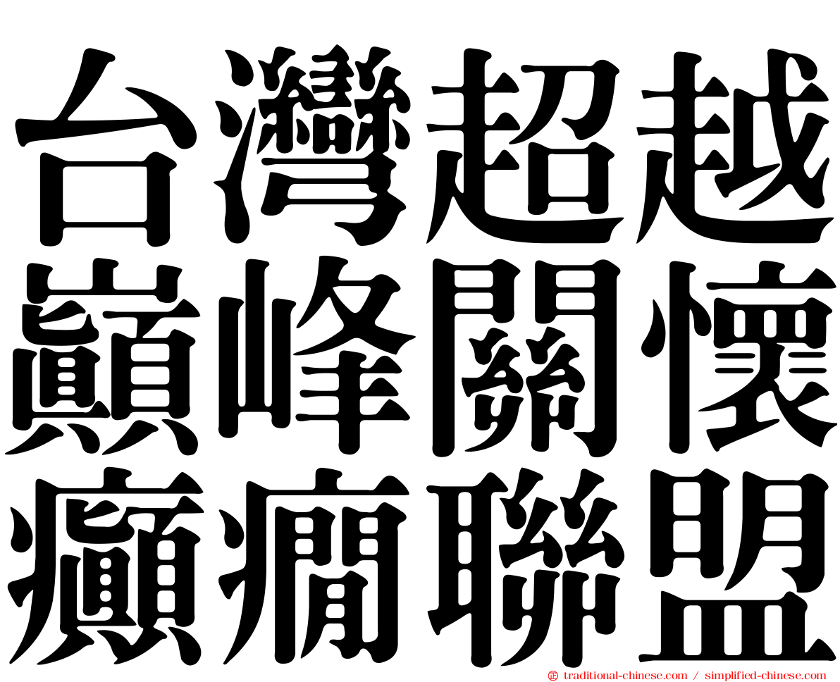 台灣超越巔峰關懷癲癇聯盟