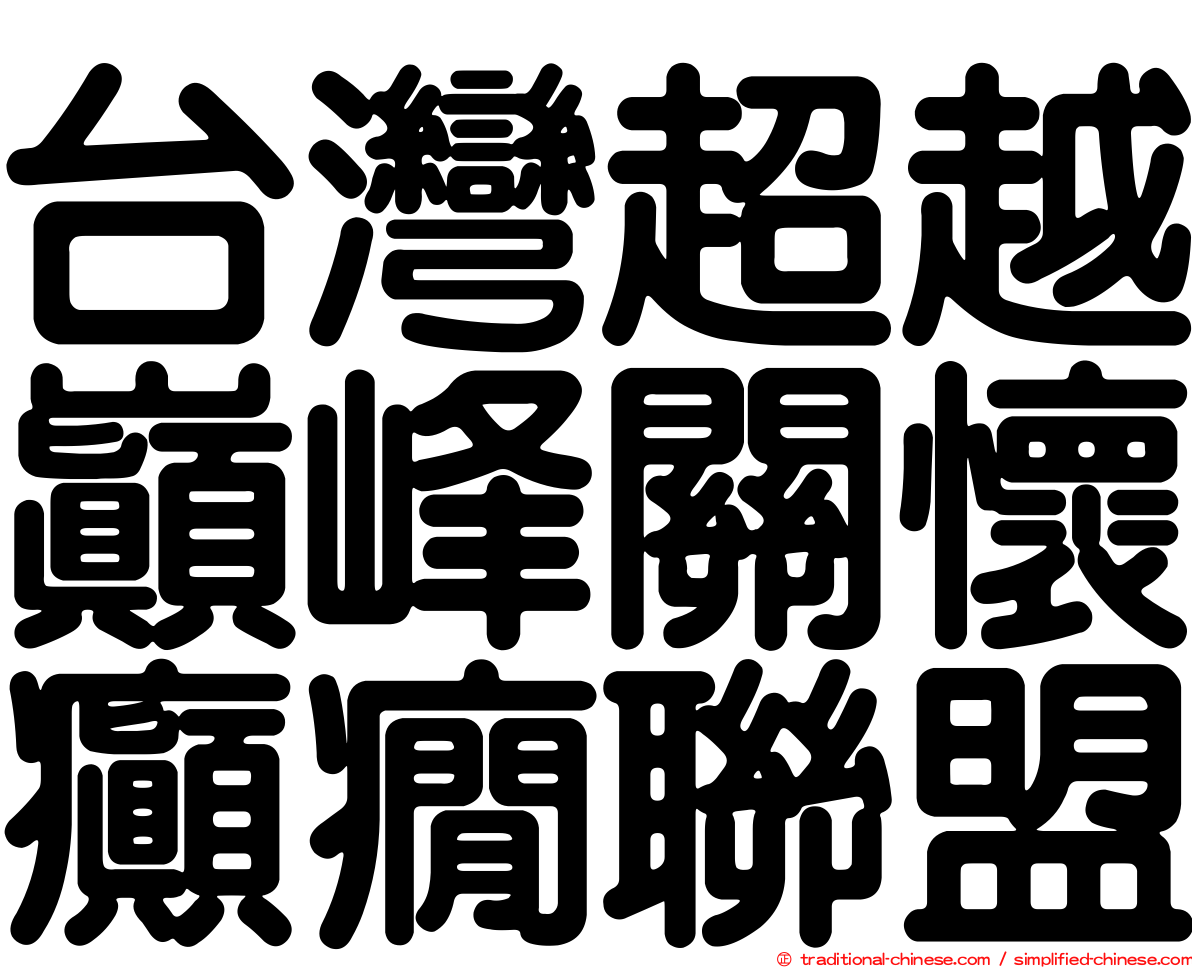 台灣超越巔峰關懷癲癇聯盟