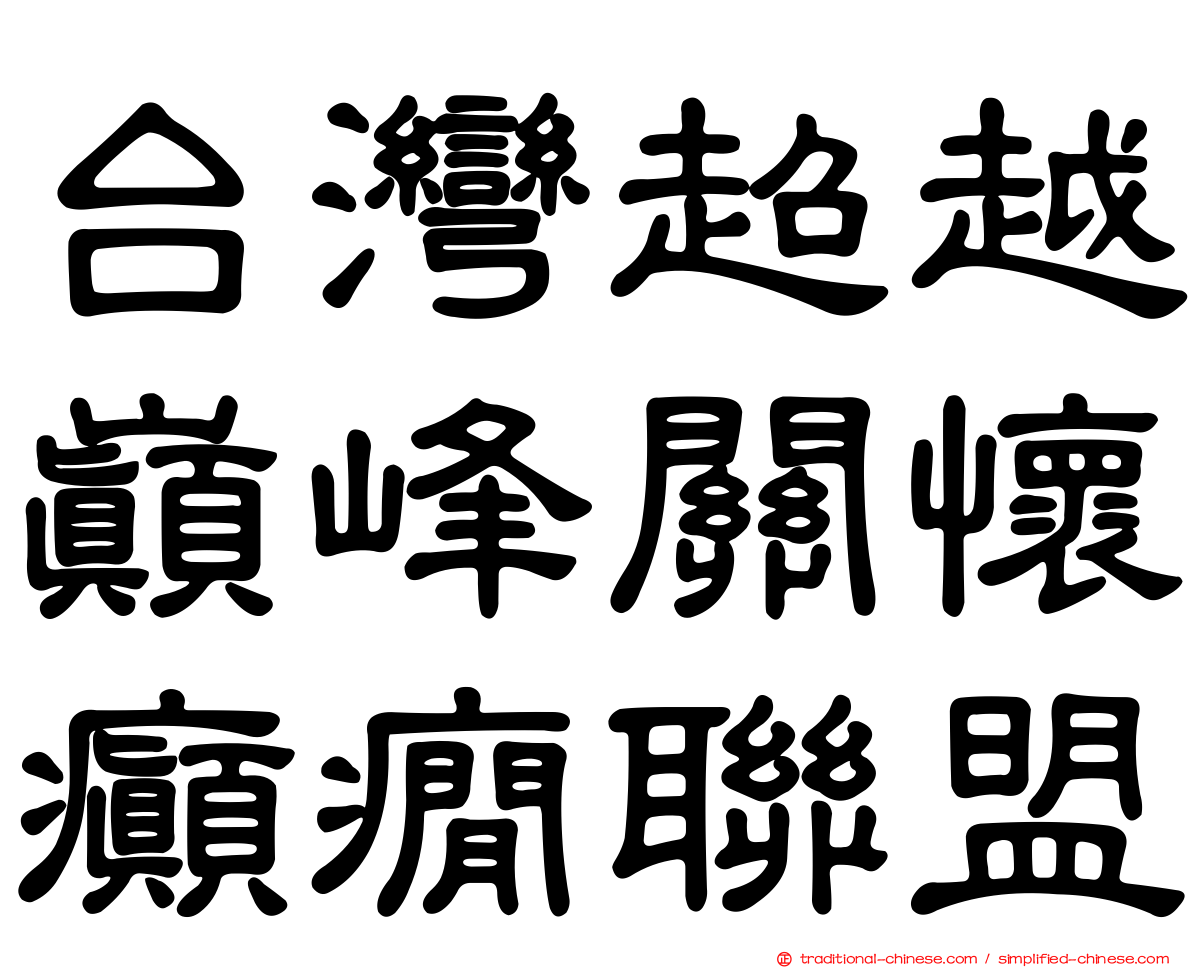 台灣超越巔峰關懷癲癇聯盟