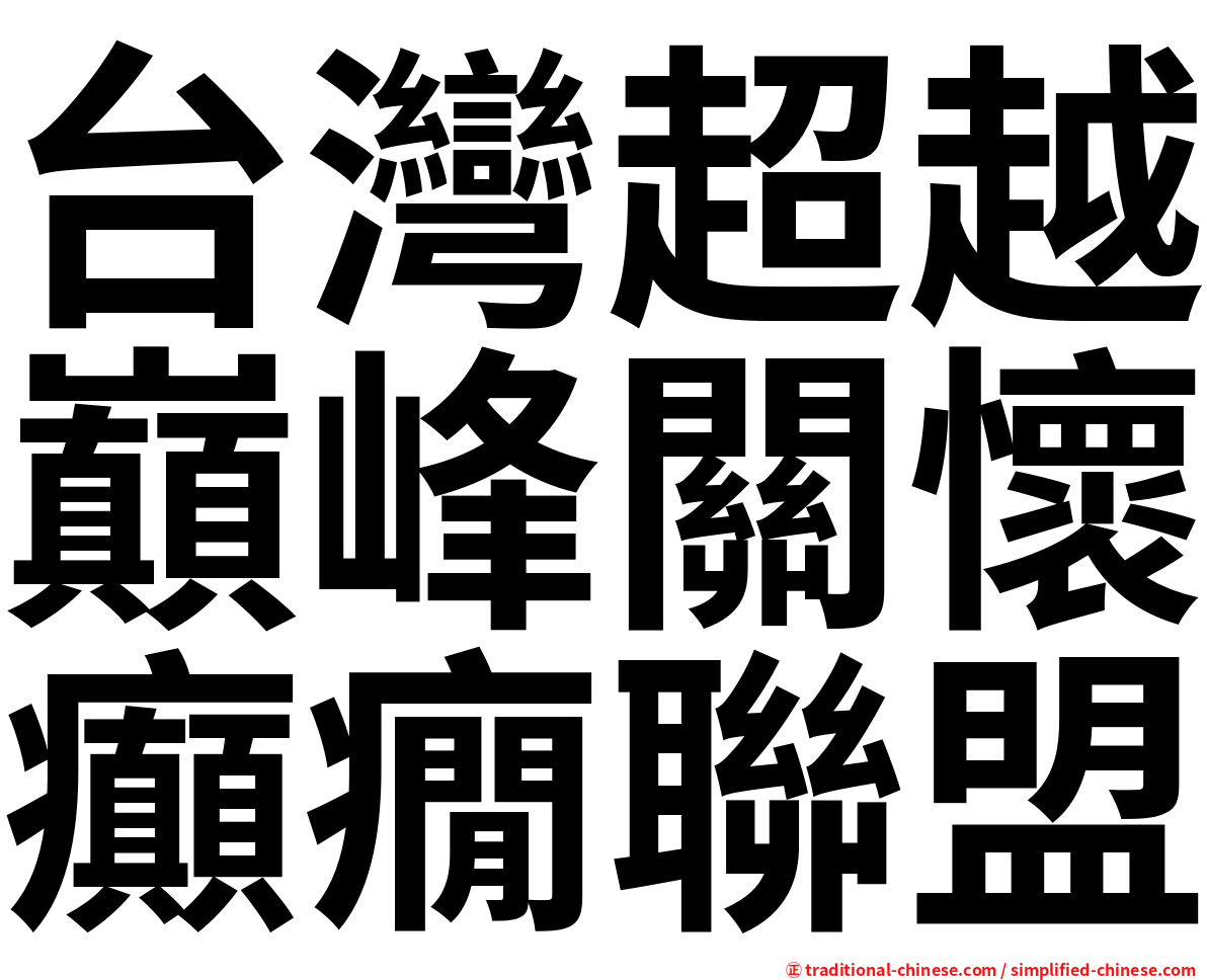 台灣超越巔峰關懷癲癇聯盟