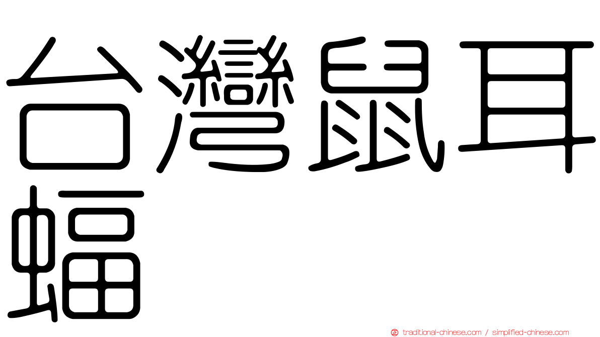 台灣鼠耳蝠