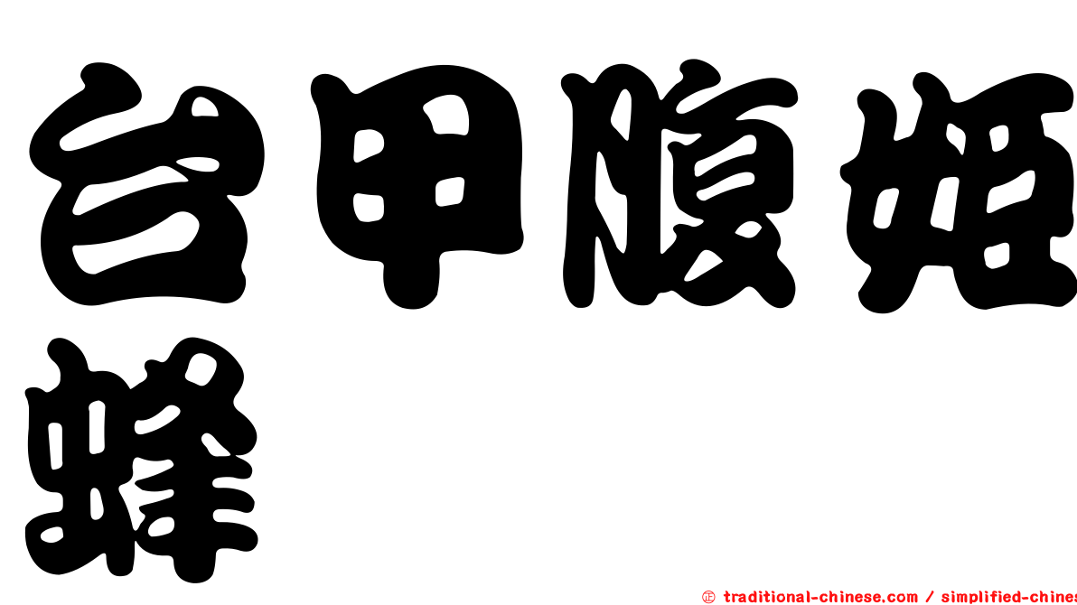 台甲腹姬蜂