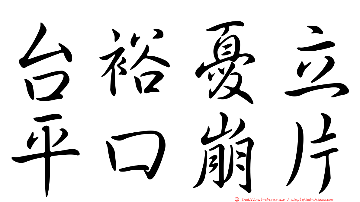 台裕憂立平口崩片