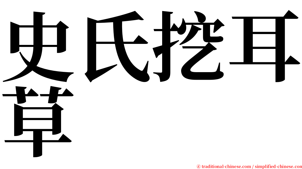 史氏挖耳草 serif font