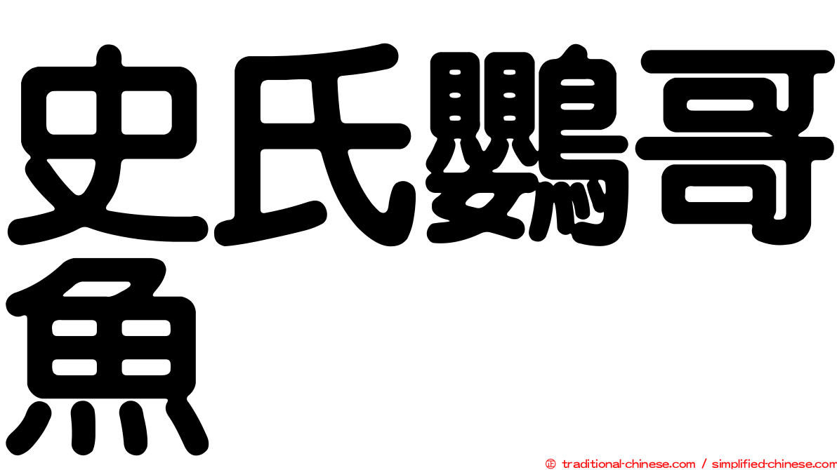 史氏鸚哥魚