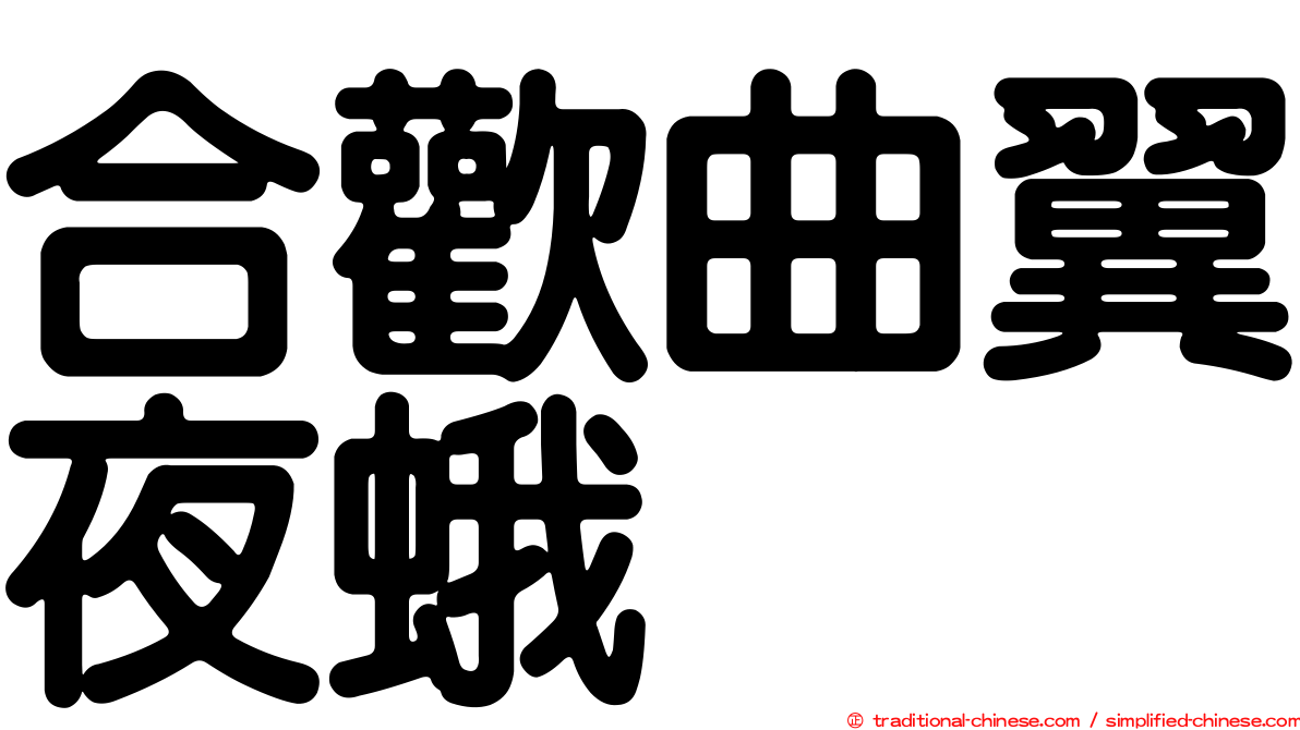 合歡曲翼夜蛾
