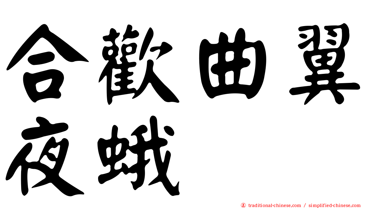 合歡曲翼夜蛾