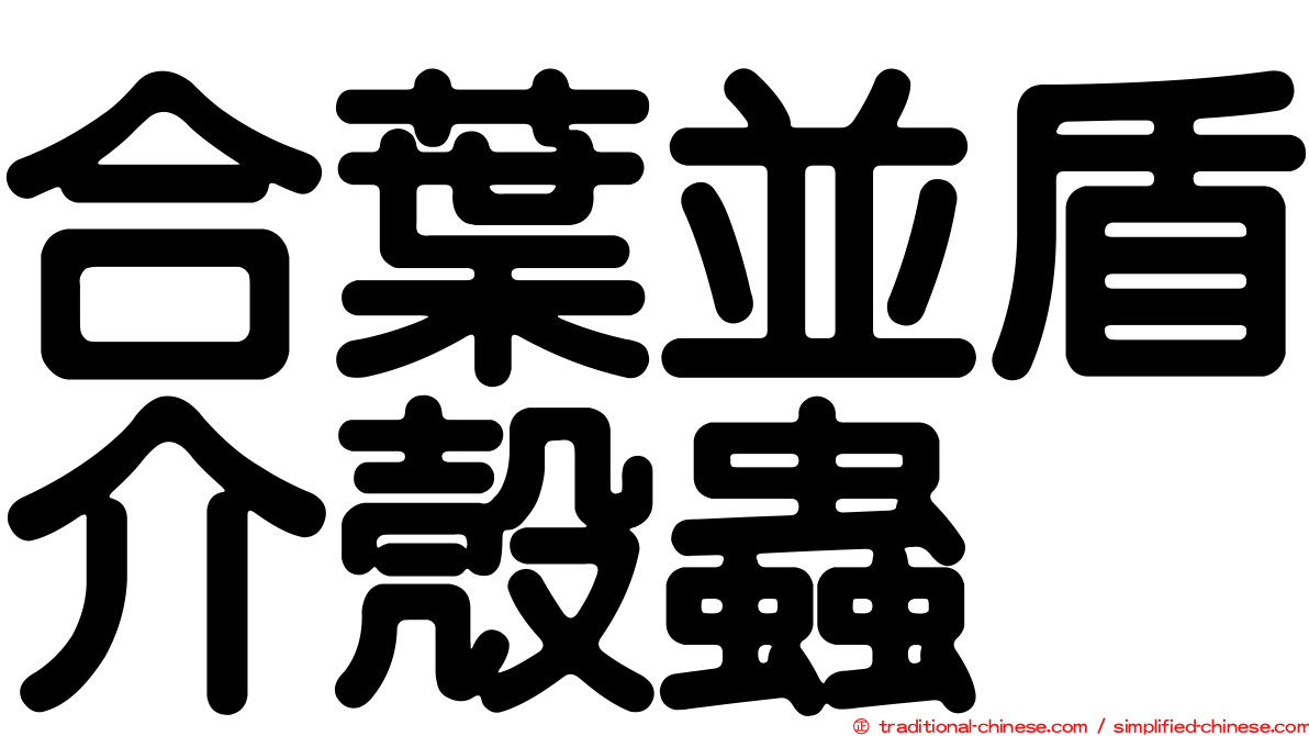 合葉並盾介殼蟲