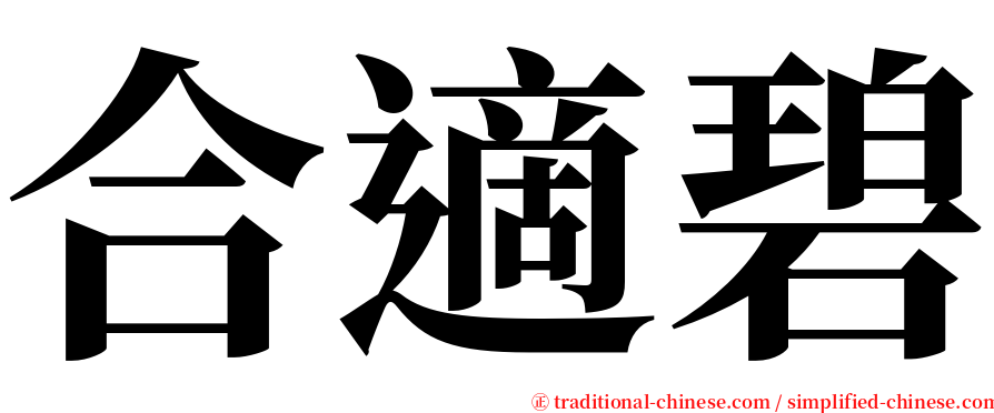 合適碧 serif font