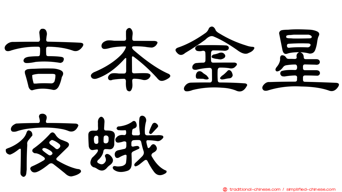 吉本金星夜蛾