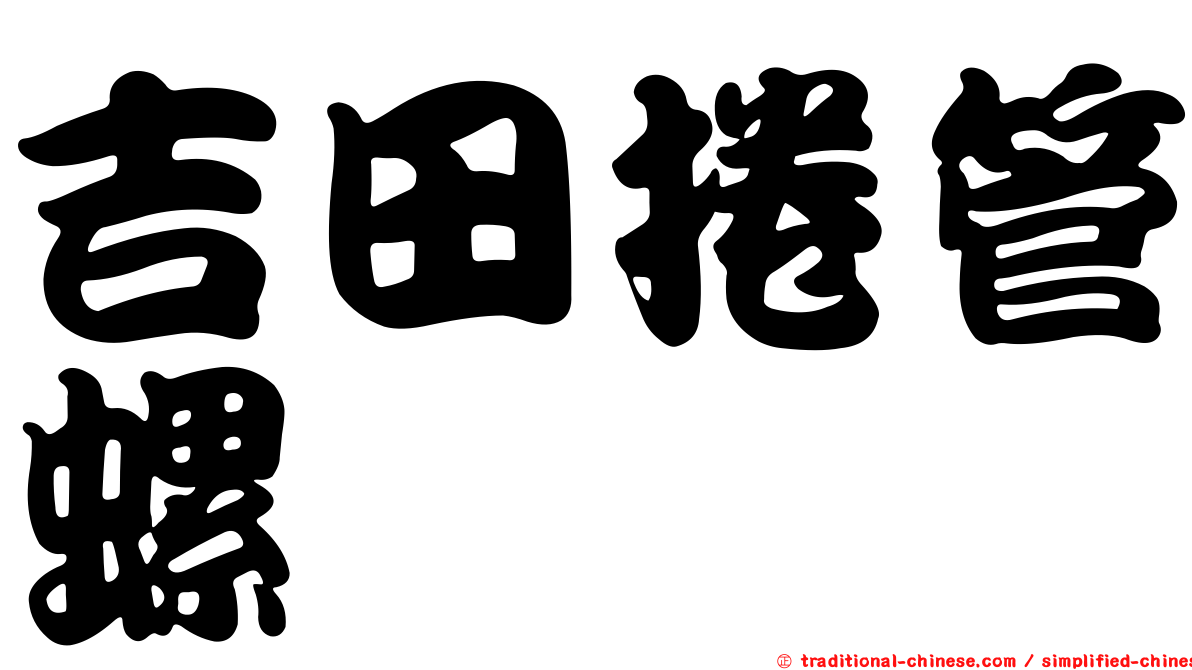 吉田捲管螺