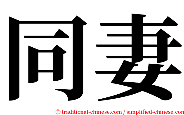 同妻 serif font