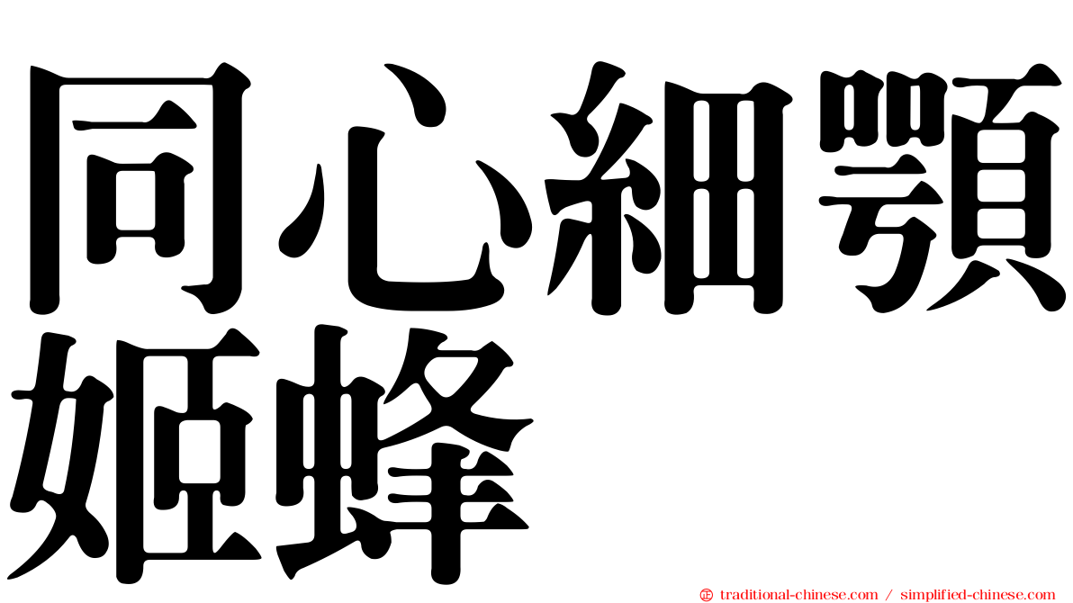 同心細顎姬蜂