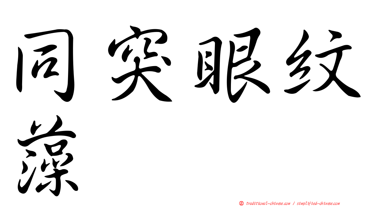 同突眼紋藻