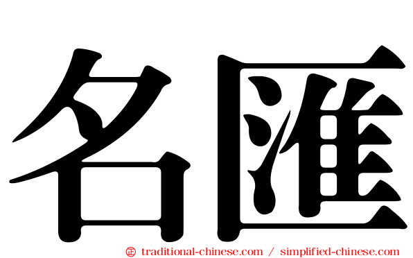 名匯